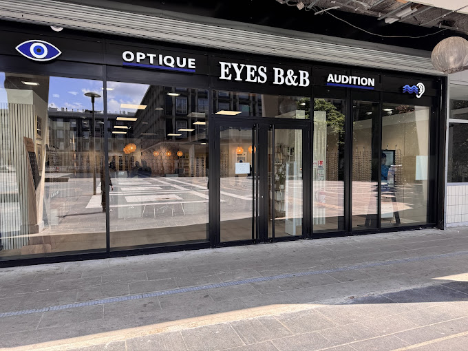 Devanture EYES B&B — Optique & Audition, Les Flanades, Sarcelles